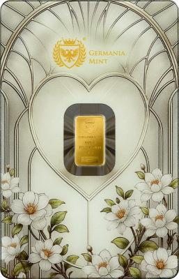 1 gramm Germania Mint - Goldbarren Beste Wünsche 999,9/1000