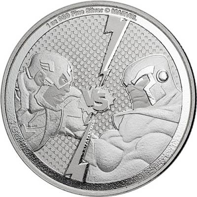 1 Unze Silbermünze Marvel™ Captain America™ vs. Thanos Niue 2025