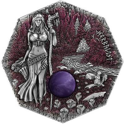 2 Unzen Silber Die GERMANISCHE SEHERIN - Witchcraft Herbalist 10 Mark UV Ultra High Relief 2025