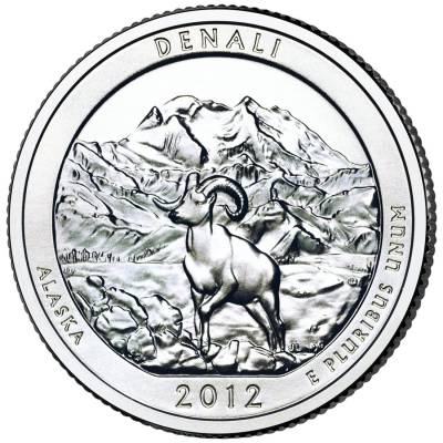 5 oz Silber US- Mint American Beautiful Denali Alaska 2012