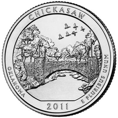 5 oz Silber US- Mint American Beautiful Chickasaw Oklahoma 2011