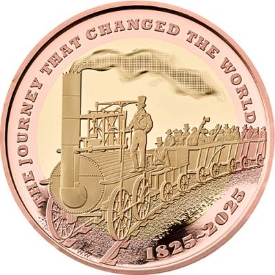 Goldmünze 200 Years of the Modern Railway Piedfort Proof 2025