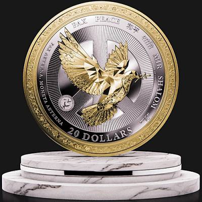 Silbermünze 1 oz Pax - Friedenstaube teilvergoldet Proof Like 2026