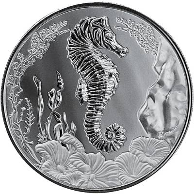 1 Unze Silbermünze Samoa Seepferd Prooflike 2025