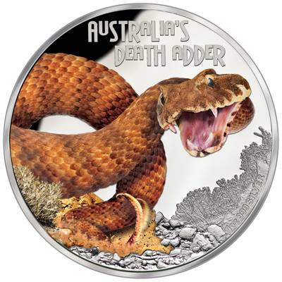 Silbermünze 1 oz Deadly & Dangerous Todesotter Proof 2016