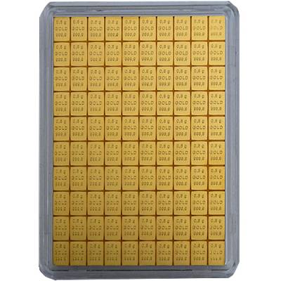 100 x 0,5 gramm Gold - Tafelbarren