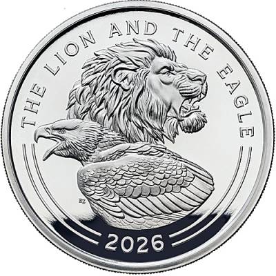 Silbermünze 1 oz The Lion and the Eagle Polierte Platte 2026