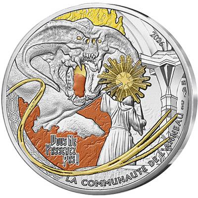 Silbermünze 10 Euro Herr der Ringe(TM) Gandalf(TM) kämpft gegen den Balrog 2026