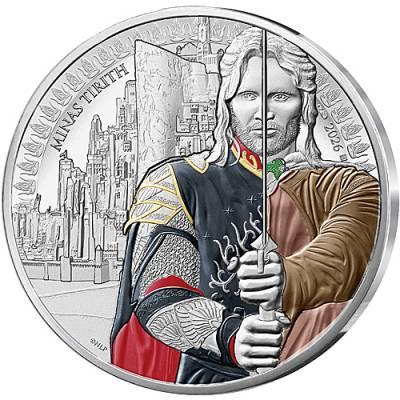 Silbermünze 50 Euro Herr der Ringe(TM) Aragorn(TM) und Minas Tirith 2026