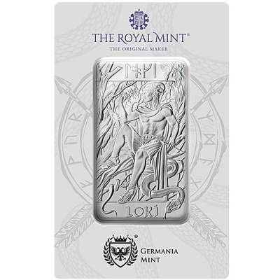 Silberbarren 10 oz Germania Mint Nordische Götter Loki