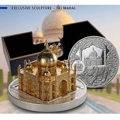 Silbermünze 3 oz FULL SCULPTURE 3D Taj Mahal 2026