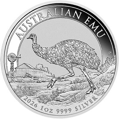 1 Unze Silbermünze Australien Emu 2026