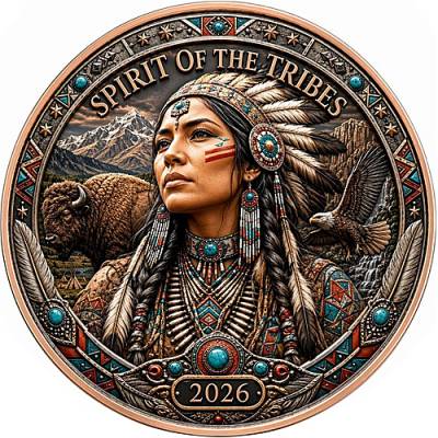 Kupfer 1 oz SPIRIT OF THE TRIBES High Relief 2026