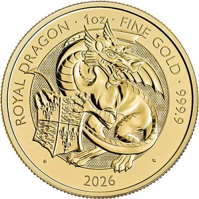 1 Unze Goldmünze Tudors Beasts Royal Dragon 2026