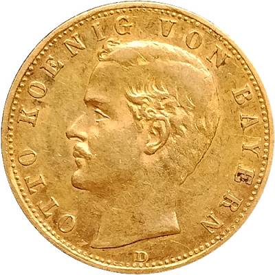 10 Reichsmark Gold Otto König von Bayern 1896