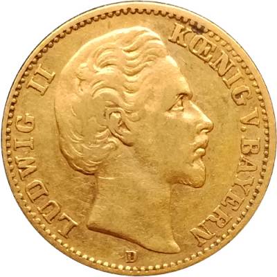 10 Reichsmark Gold Ludwig II König von Bayern 1872