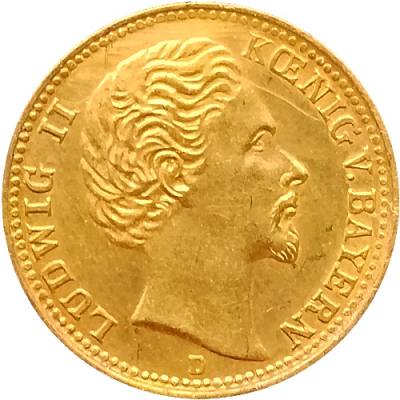 5 Reichsmark Gold Ludwig II König von Bayern 1887