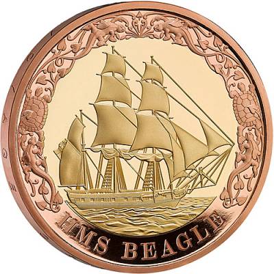 Goldmünze 15,98 gramm THE VOYAGE OF THE HMS BEAGLE Proof 2026