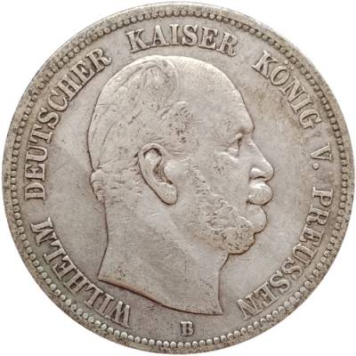 Silbermünze 5 Reichsmark Wilhelm Preußen 1876