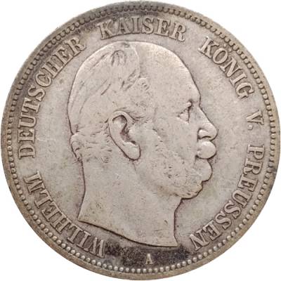 Silbermünze 5 Reichsmark Wilhelm Preußen 1874