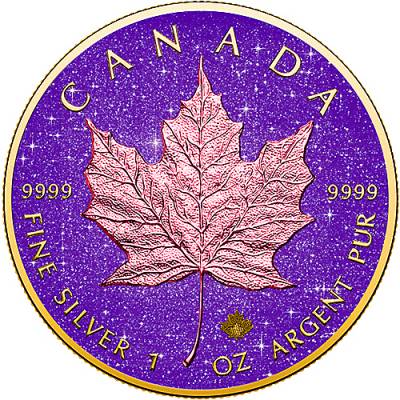 1 oz Silbermünze Maple Leaf Royal Amethyst Precious 2026