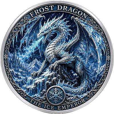 Kupfer Round 1 Kg Frost Dragon the Ice Emporer 3D Vivid Color 2026