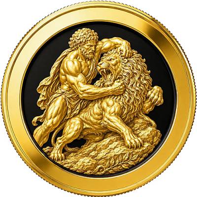 Kupfer Round 5 oz Herkules und der Nemeanische Löwe Die zwölf Aufgaben des Herkules 2026