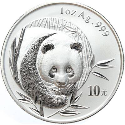 China Panda 1 Unze Silber 2003