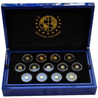 Set 26 x 0,5 gramm Goldmünzen Unified Nations 2019
