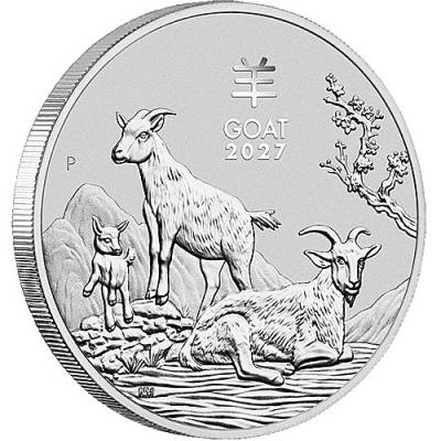 5 Unzen Silbermünze Australien Lunar III Ziege 2027