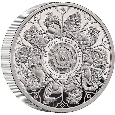 Silbermünze 5 oz Tudor Beasts Completer Polierte Platte 2027