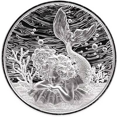 1 Unze Silbermünze Mermaid Rising Prooflike 2026