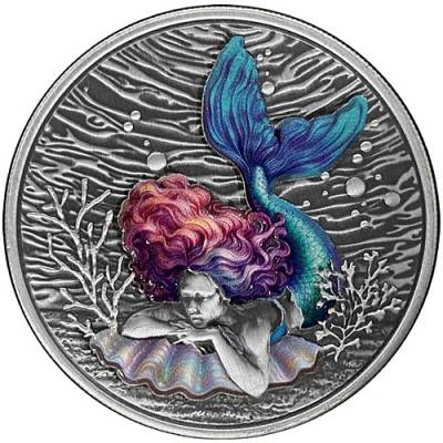 1 Unze Silbermünze Mermaid Rising Antik Color 2026