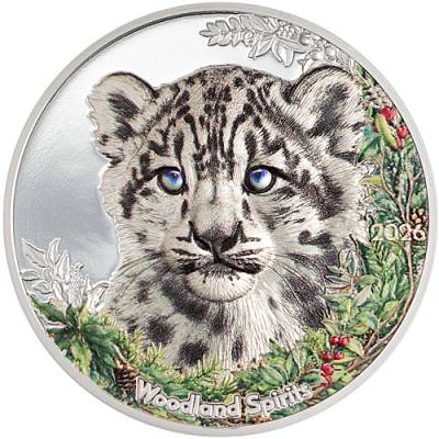 Silbermünze 1 oz Woodland Spirit Snow Leopard 2026