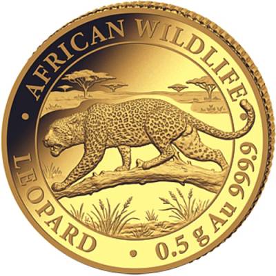 Goldmünze 0,5 gramm Somalia Leopard 2026