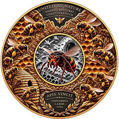 Kupfer Round 1 kg Kupfer + 1 oz Silber Libertad Kampf zwischen Bienen und Hornisse 2026