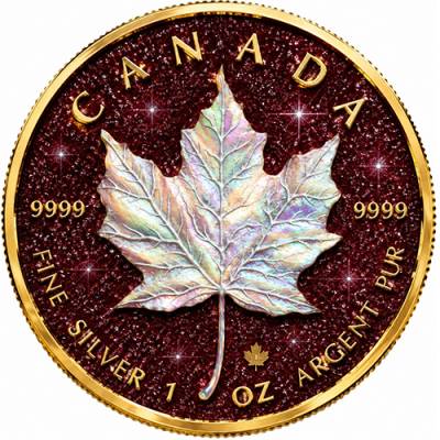 1 oz Silbermünze Maple Leaf Pearl Radiance – Ruby Edition 2026