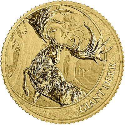 1/10 Unze Gold Germania Mint Megafauna Riesenhirsch 2026