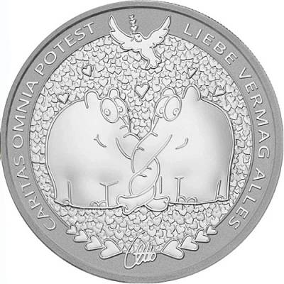 Silbermünze 1oz Caritas Omnia Potest Rüsselfanten 2024