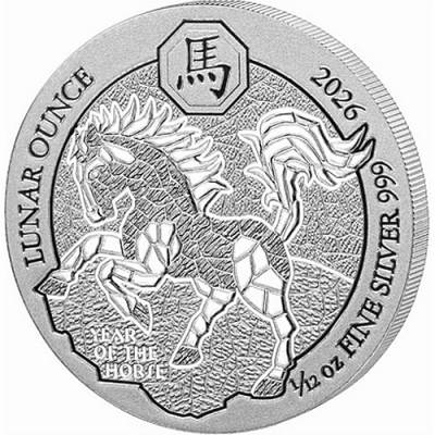 1/12 Unze Silbermünze Ruanda Lunar Pferd 2026