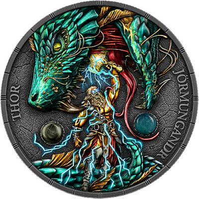2 Unzen Silber Germania Ragnarök Thor & Jörmungandr Ultra High Relief UV-Effekt 2026