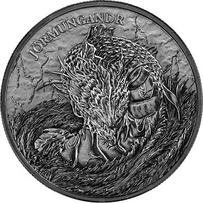 Silbermünze 1 oz Ragnarök Jörmungandr Black Silver Germania Mint 2026