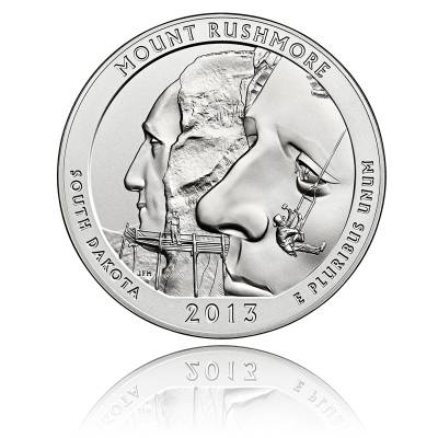 5 oz Silber US- Mint American Beautiful Mount Rushmore South Dakota 2013