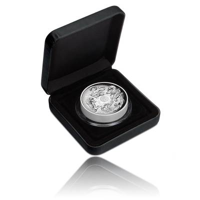 Tuvalu 5 $ - Chinesische Fabelwesen 5 Oz. Silber High Relief PP