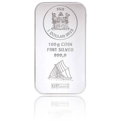 100 gramm Silber Argor Heraeus Fiji Münzbarren