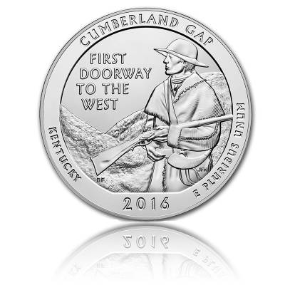 5 oz Silber US- Mint American Beautiful Kentucky - Cumberland Gap (2016)
