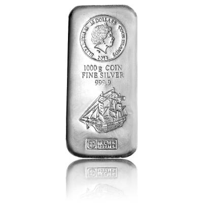 1 kg Silber Cook Islands 30 $ Münzbarren Guß
