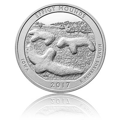 5 oz Silber US- Mint American Beautiful Iowa Effigy Mounds (2017)