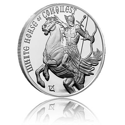 1 oz Silber Four Horsemen of the Apocalypse - White Horse of Conquest 1. Motiv