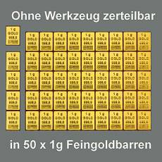 50 x 1 gramm Gold - Tafelbarren